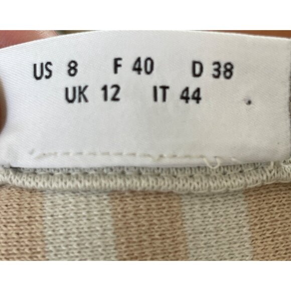 Akris Punto Patchwork Stripe Sleeveless Top Desert Sand Italian Fabric ‎ US 8 - Picture 6 of 11